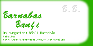 barnabas banfi business card