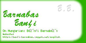 barnabas banfi business card